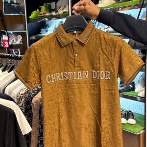 Premium Quality Christian Dior Brown Polo Shirt