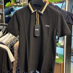 Premium Quality Boss Embroidered Black Polo Shirt