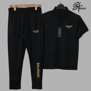 balmain premium quality soft cotton printed summer tracksuit