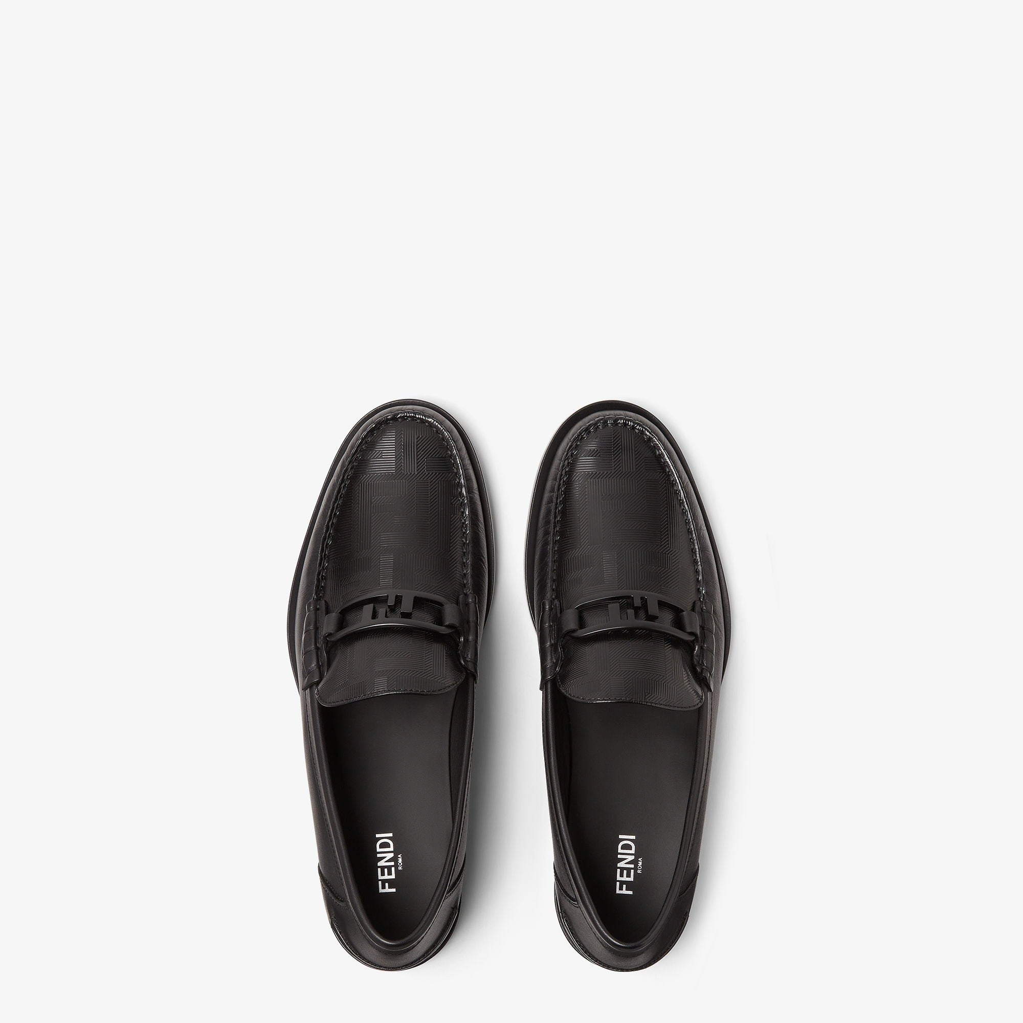 fendi loafers – black leather designer style luxury shoes for men