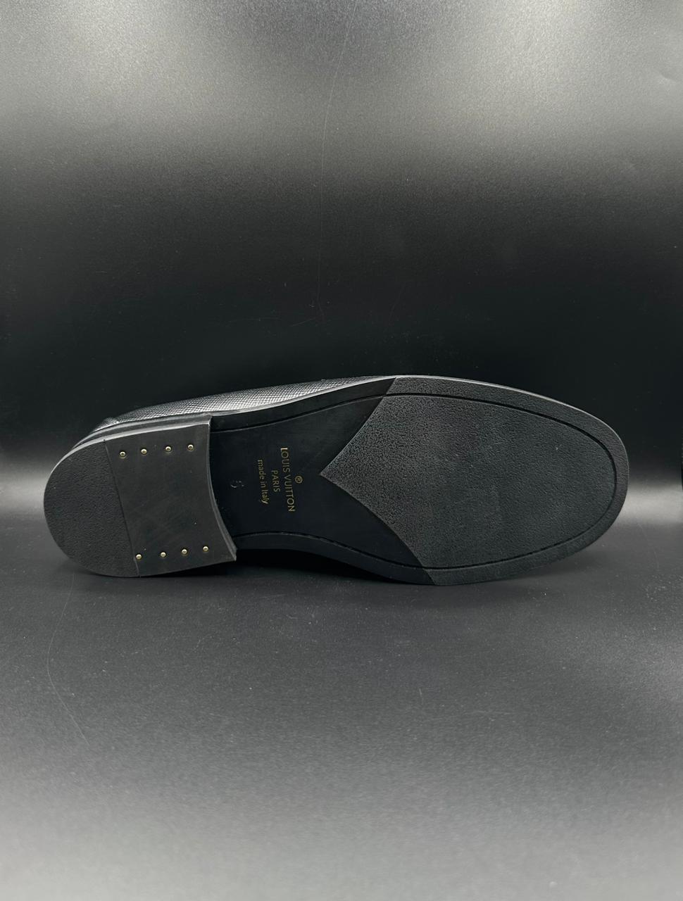 louis vuitton black leather lv buckle loafer louis vuitton black leather lv buckle loafer