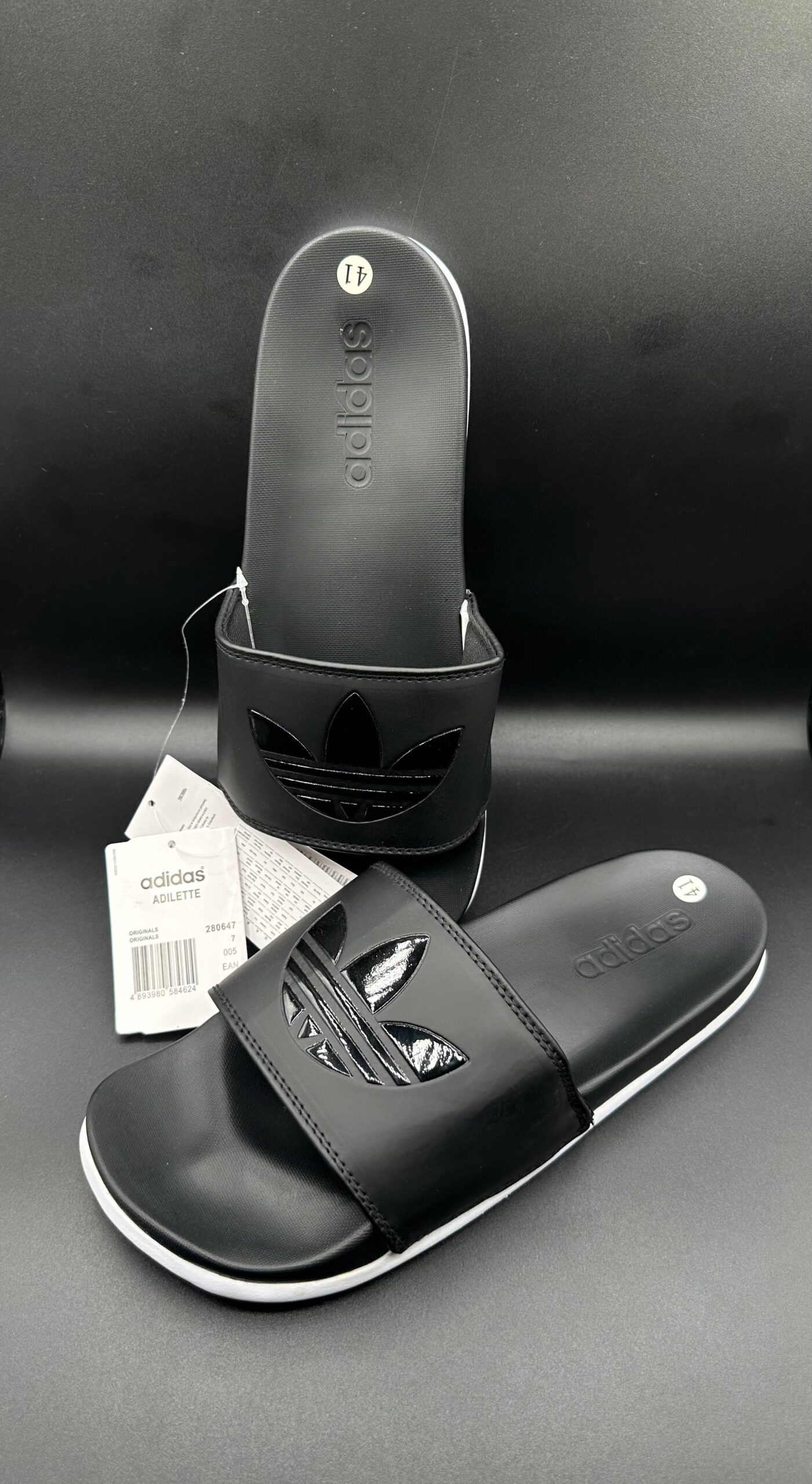 adidas premium men's black slipper adidas premium men's black slipper
