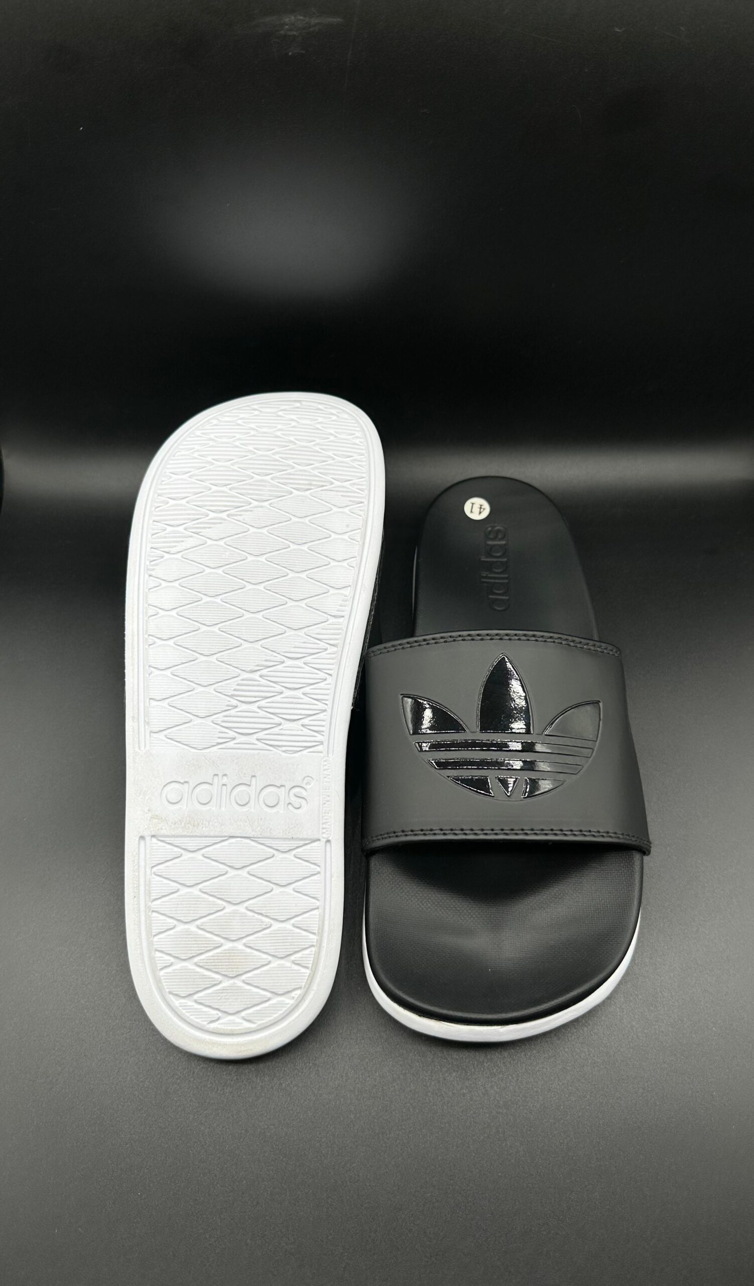adidas premium men's black slipper adidas premium men's black slipper